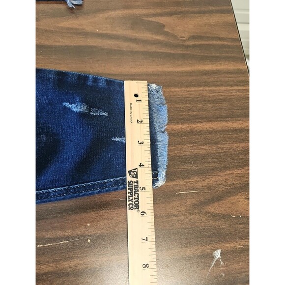 KanCan Estilo Jeans Womens Size 29 #123741 Distressed Crop Dark Wash G1 - Picture 8 of 10